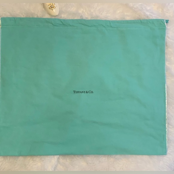 Tiffany & Co. Handbags - TIFFANY oversized true Tiffany blue drawstring dust bag VVGUC ++